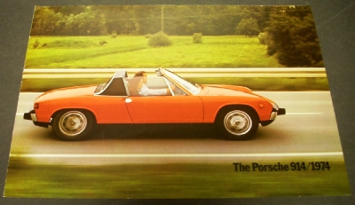 1974 Porsche Dealer Sales Brochure Mid-Engine  914 914-2.0