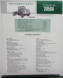 1971 International Trucks IHC Fleetstar 2050A Sales Brochure Original