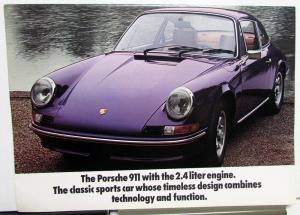 1973 Porsche Dealer Sales Brochure 911 T E S  2.4 liter Engine