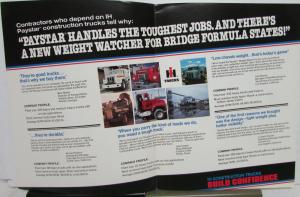 1984 International Trucks IHC Paystar Weight Watcher Sales Folder Brochure Orig