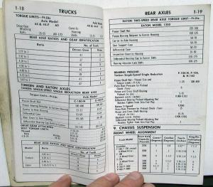 1964 Ford Service Specifications Pass Car Thunderbird Falcon F Series Trucks