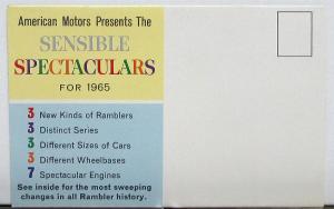 1965 AMC Rambler American Classic Ambassador MAILER Sales Folder Accordion Fold