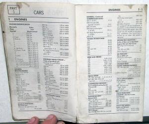 1965 Ford Service Specifications Pass Car Thunderbird Mustang F Series Trucks
