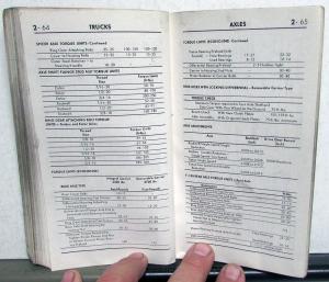 1965 Ford Service Specifications Pass Car Thunderbird Mustang F Series Trucks