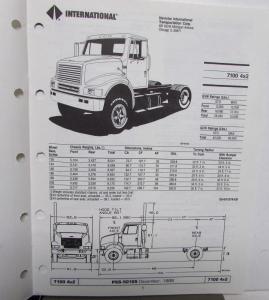 1989 International Trucks Navistar 7000 Series Med Conventional Specs Brochure