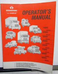 1991 International Trucks Operators Manual 1000-9000 Series Original