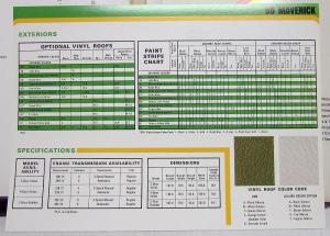 1974 Ford Dealer Fleet Leasing Sales Color Upholstery Guides Mustang T-Bird LTD