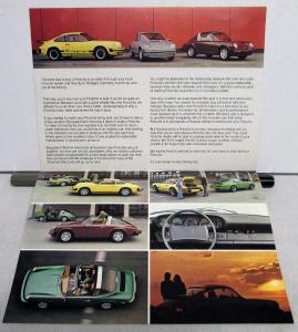 1975 Porsche Dealer Sales Brochure Carrera 911S