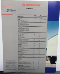 1990 thru 1993 International Trucks 400 500 Series Md Cabover Sale Brochure Orig