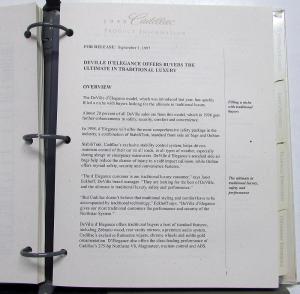 1998 Cadillac New Models Introduction Press Kit Media Eldorado DeVille Catera