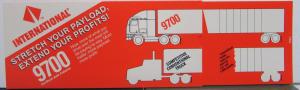1990 Thru 1995 IHC Truck 9700 Set Bck Axle Cabover Card Brochure Slider Orig