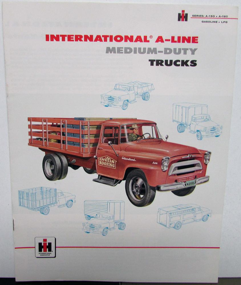 1957 International Trucks IHC A Line Med Duty Trucks Sales Brochure Original