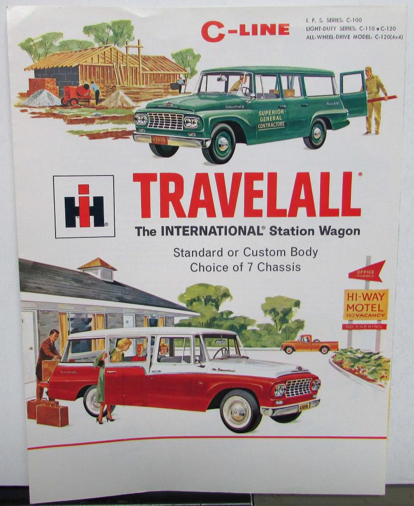 1961 International IHC Trucks Travelall Station Wagon C Line Sales Brochure Orig