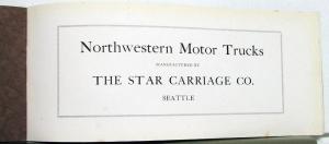 1913-1916 Northwestern Truck Dealer Sales Brochure The Star Carriage Co Original