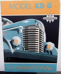 1949 International IHC Trucks Model KB 6 Sales Brochure Original