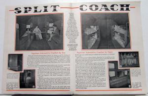 1930 Split Coach Motor Corporation Pop-Up Trailer Land Yacht Brochure Camper RV