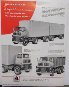 1957 International Trucks IHC Sightliner Cab Over Engine Sales Brochure Original