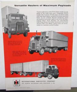 1957 International Trucks IHC Cab Over Engine V8 Sales Brochure Original