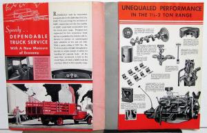 1935 GMC Truck T-16 Model 1 Half 2 Ton Sales Brochure Folder Original