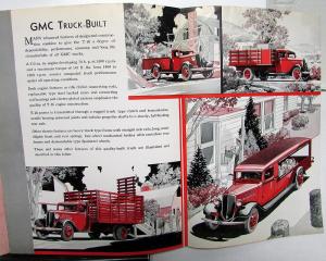 1935 GMC Truck T-16 Model 1 Half 2 Ton Sales Brochure Folder Original