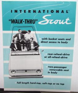 1961 International Trucks IHC Walk Thru Scout Mailer Unfolded Original