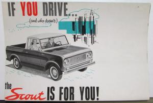 1961 International Trucks IHC Scout Sales Brochure Poster Original