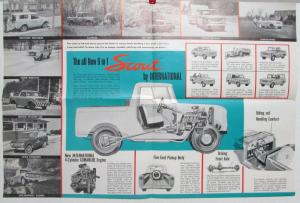 1961 International Trucks IHC Scout Sales Brochure Poster Original