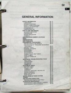 1996 Mazda 626 MX-6 Service Shop Repair Manual