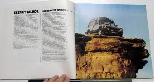 1980 Talbot Matra Rancho Foreign Dealer French Text Sales Brochure Features