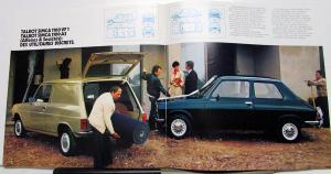 1980 Talbot Simca 1100 Utilitaires Foreign Dealer French Text Sales Brochure