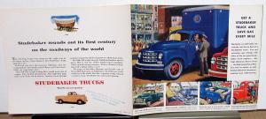 1953 Studebaker Trucks Dealer Sales Brochure Folder 100 Years Experience