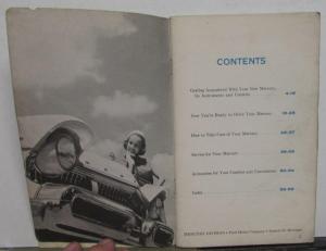 1957 Mercury Owners Manual Monterey Montclair Voyager Commuter Original
