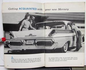1957 Mercury Owners Manual Monterey Montclair Voyager Commuter Original