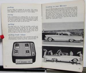 1957 Mercury Owners Manual Monterey Montclair Voyager Commuter Original