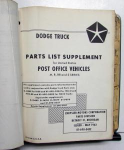 1961-1962 Dodge Truck Parts Catalog Book Light Medium Heavy Duty Models Pickup