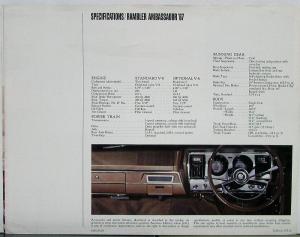 1967 AMC Rambler Ambassador DPL Hardtop Convertible 990 Sales Folder Original