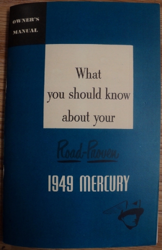 1949 Mercury Series 9CM Owners Manual Reproduction