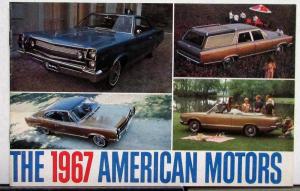 1967 AMC Ambassador Marlin Rebel Rambler Wagons Sales Brochure REVISED Orig