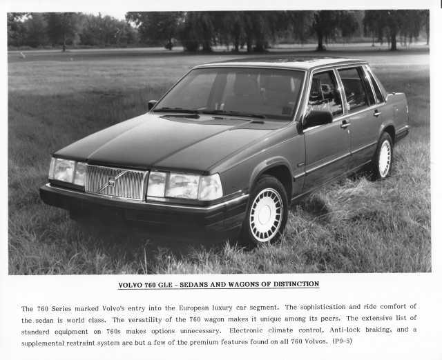 1989 Volvo 760 GLE Press Photo 0029