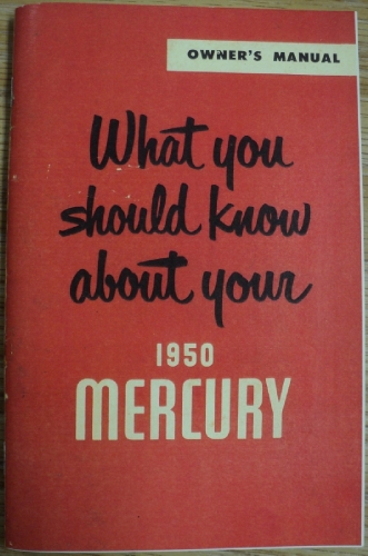 1950 Mercury Owners Manual Monterey New Reproduction