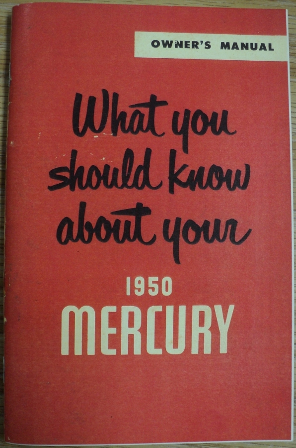 1950 Mercury Owners Manual Monterey New Reproduction