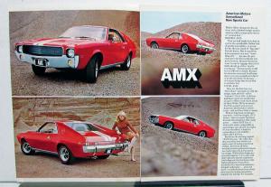 1968 American Motors AMC AMX 290 343 390 V8 Story Sales Brochure Original