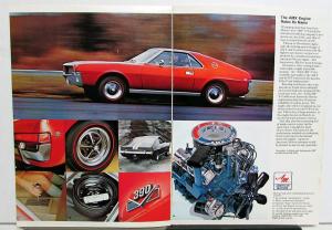 1968 American Motors AMC AMX 290 343 390 V8 Story Sales Brochure Original