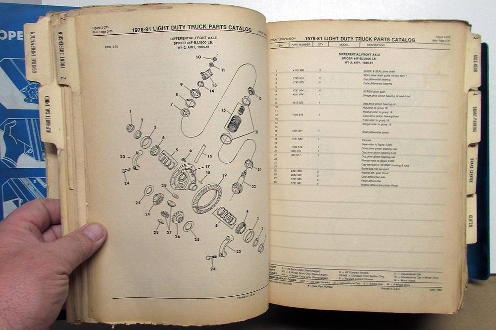 1978 1979 1980 1981 Dodge LtDuty Truck Dealer Parts Catalog Book Lil