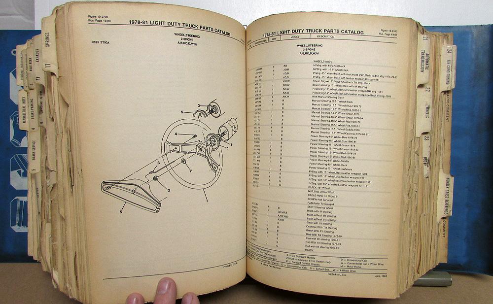 1978 1979 1980 1981 Dodge LtDuty Truck Dealer Parts Catalog Book Lil