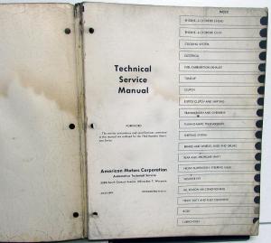 1963 AMC Rambler American Dealer Technical Service Shop Manual Repair