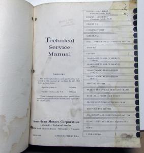 1962 AMC Rambler Classic 6 & Ambassador V8 Dealer Technical Service Shop Manual