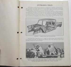 1961 AMC Rambler Single Unit Construction Body Repair Shop Manual Collision