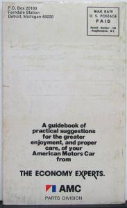 1974 AMC Album Parts Division Book Spring Summer Edition