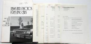 1978 AMC Concord Pacer Gremlin Matador Press Kit Photos Releases Original